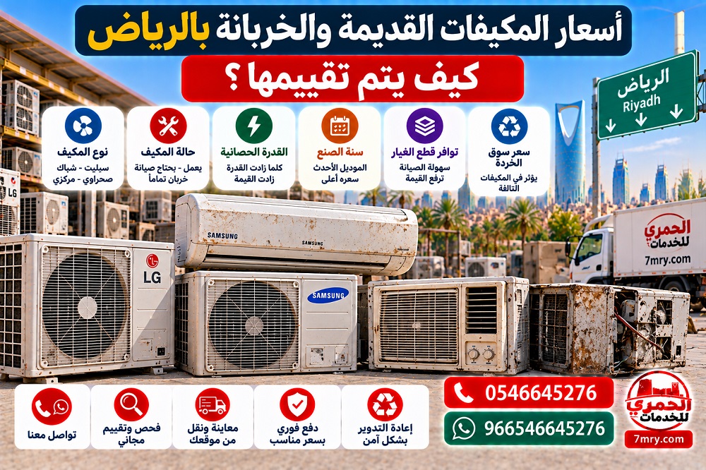 أسعار المكيفات القديمة والخربانة بالرياض كيف يتم تقييمها؟