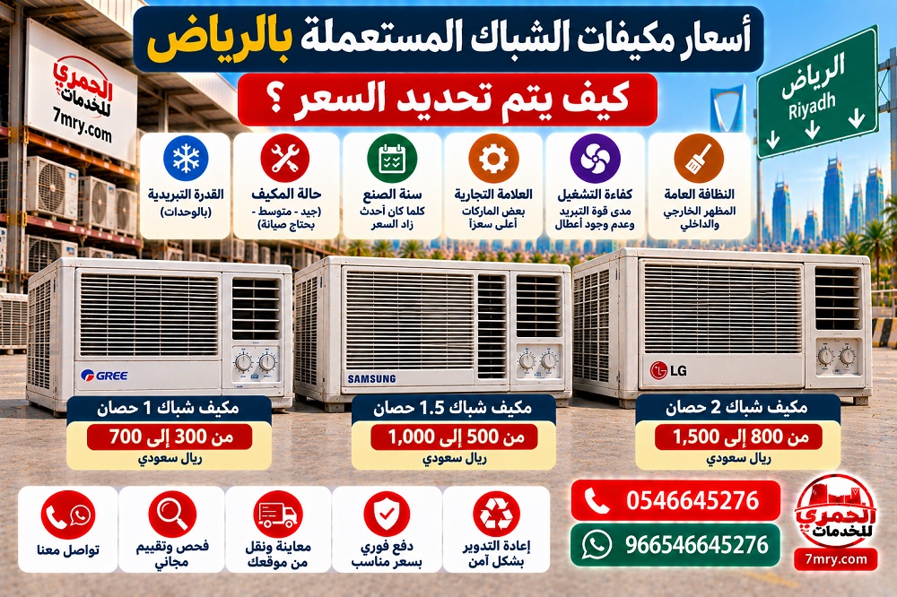 أسعار مكيفات الشباك المستعملة بالرياض كيف يتم تحديد السعر؟