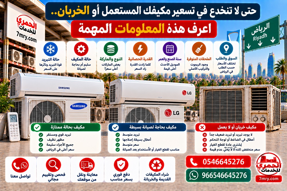 حتى لا تنخدع في تسعير مكيفك المستعمل أو الخربان.. اعرف هذه المعلومات المهمة